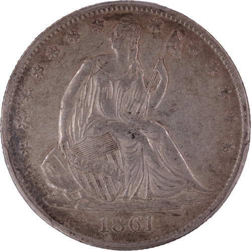 1861-O Seated Liberty Half Dollar W-08 Die Marriage Louisiana Issue XF40 PCGS - Obverse