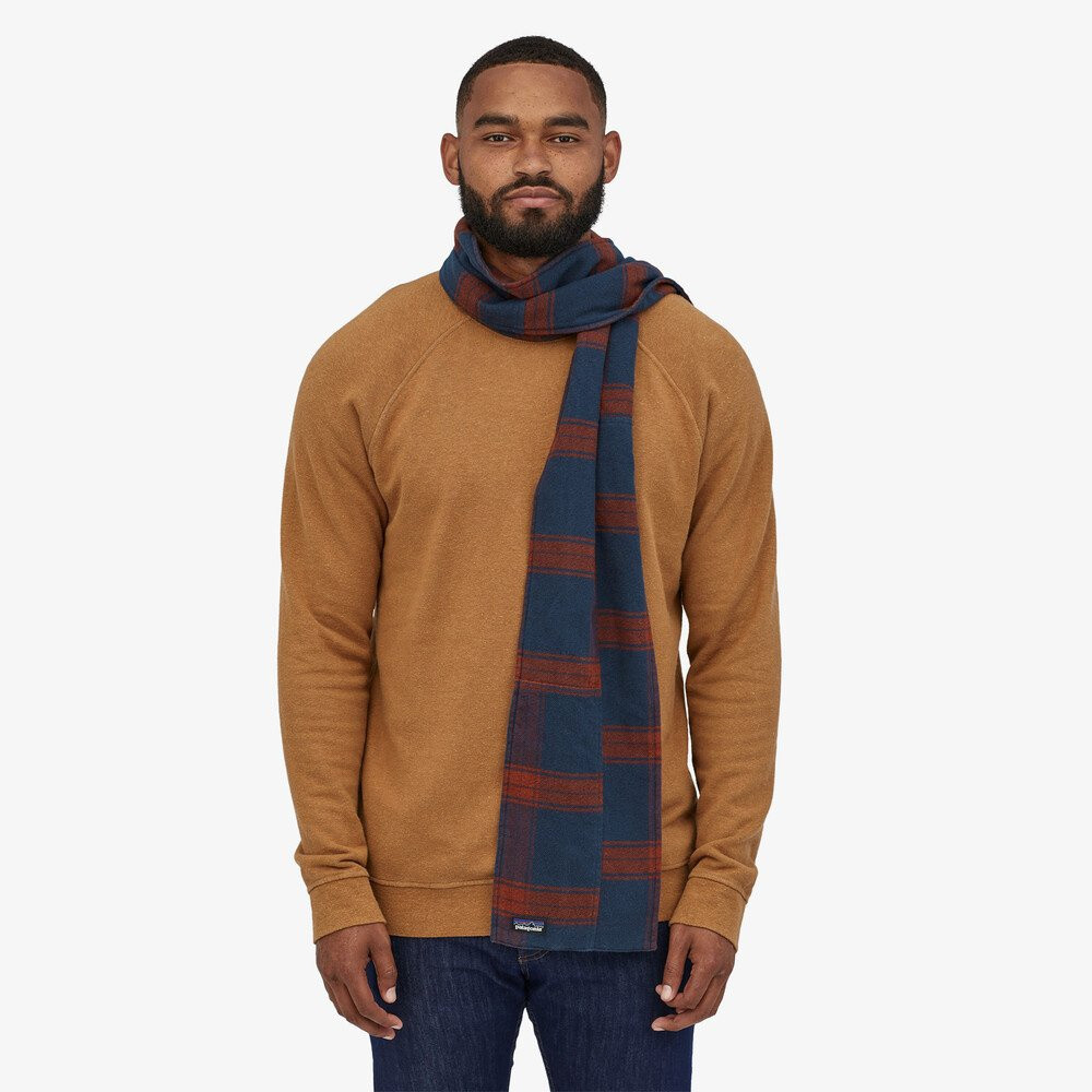 Fjord Flannel Patchwork Scarf - Black Mingo
