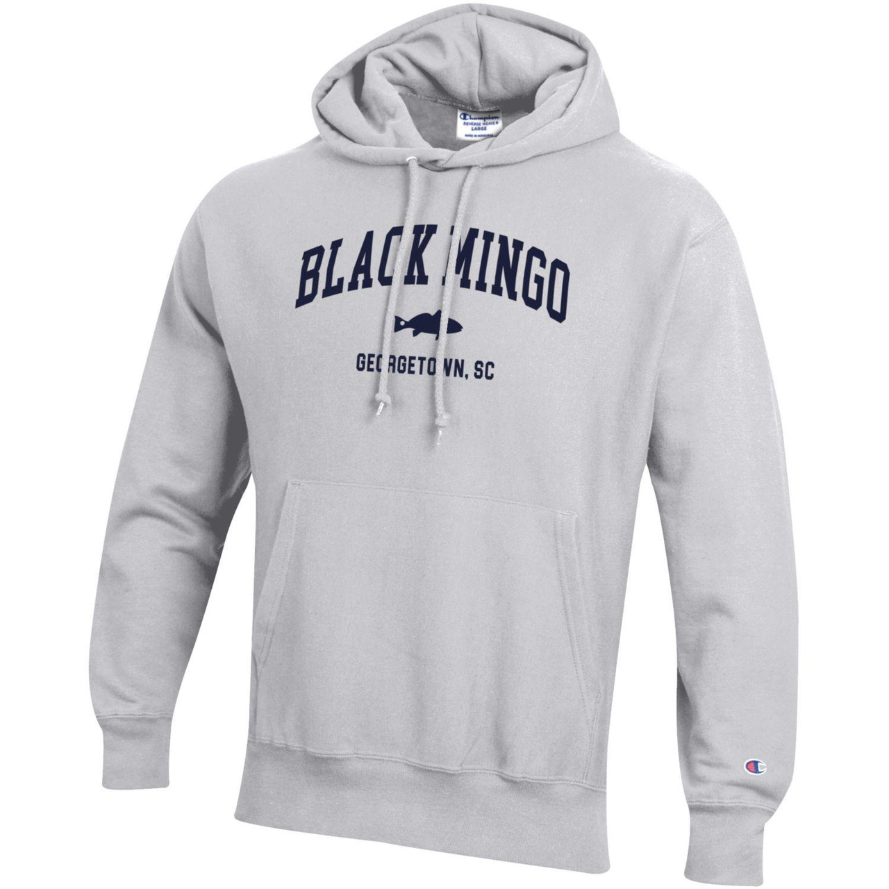 Champion Reverse Weave Hooded Sweatshirt - Black Mingo