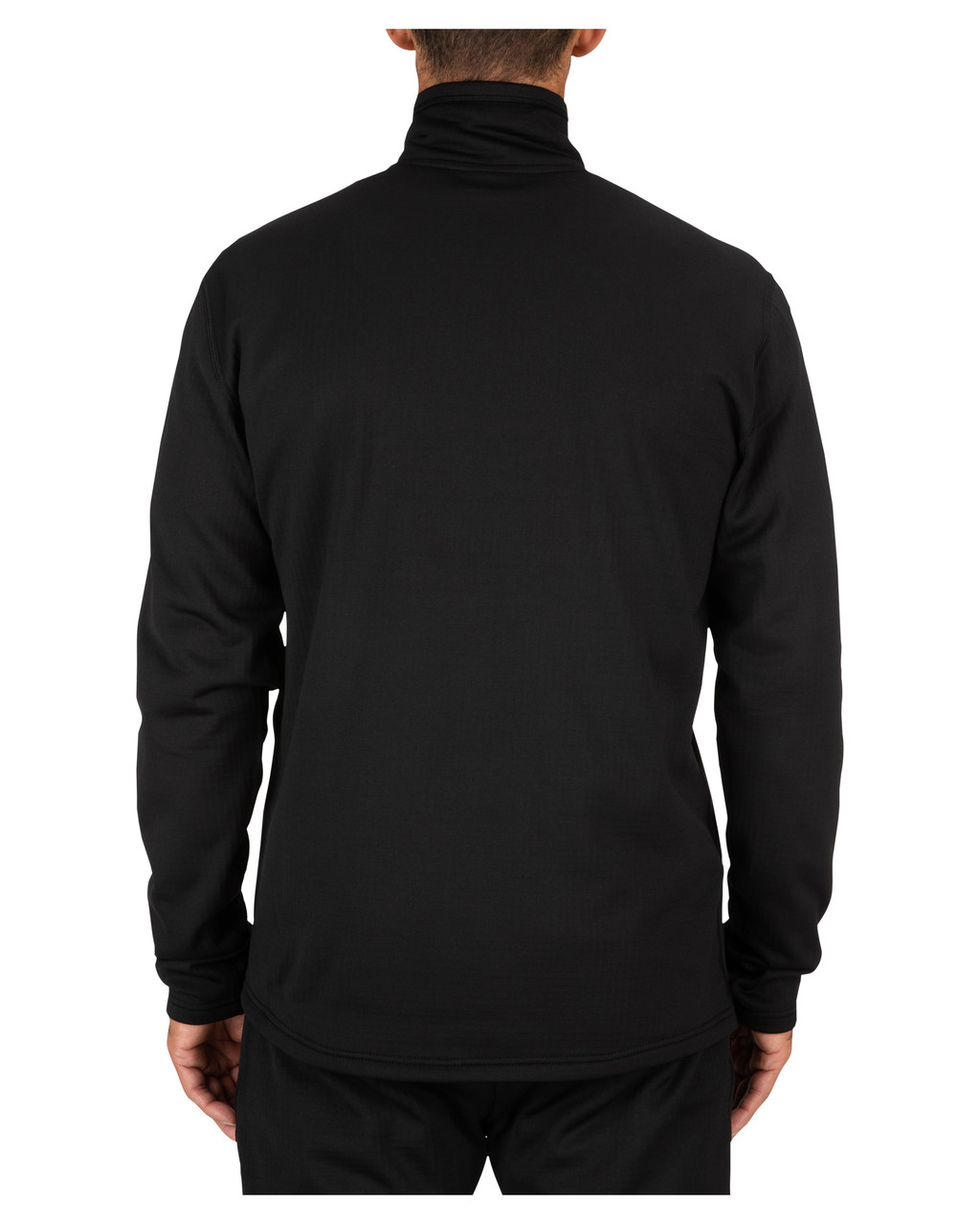 Men's Thermal 1/4 Zip Midlayer Top - Black Mingo