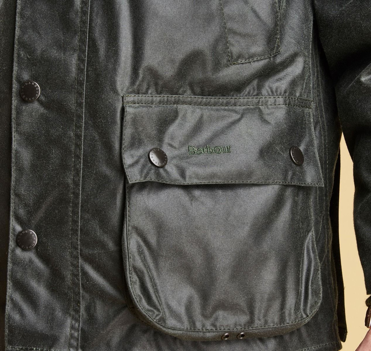 Barbour Bedale Wax Jacket - Black Mingo