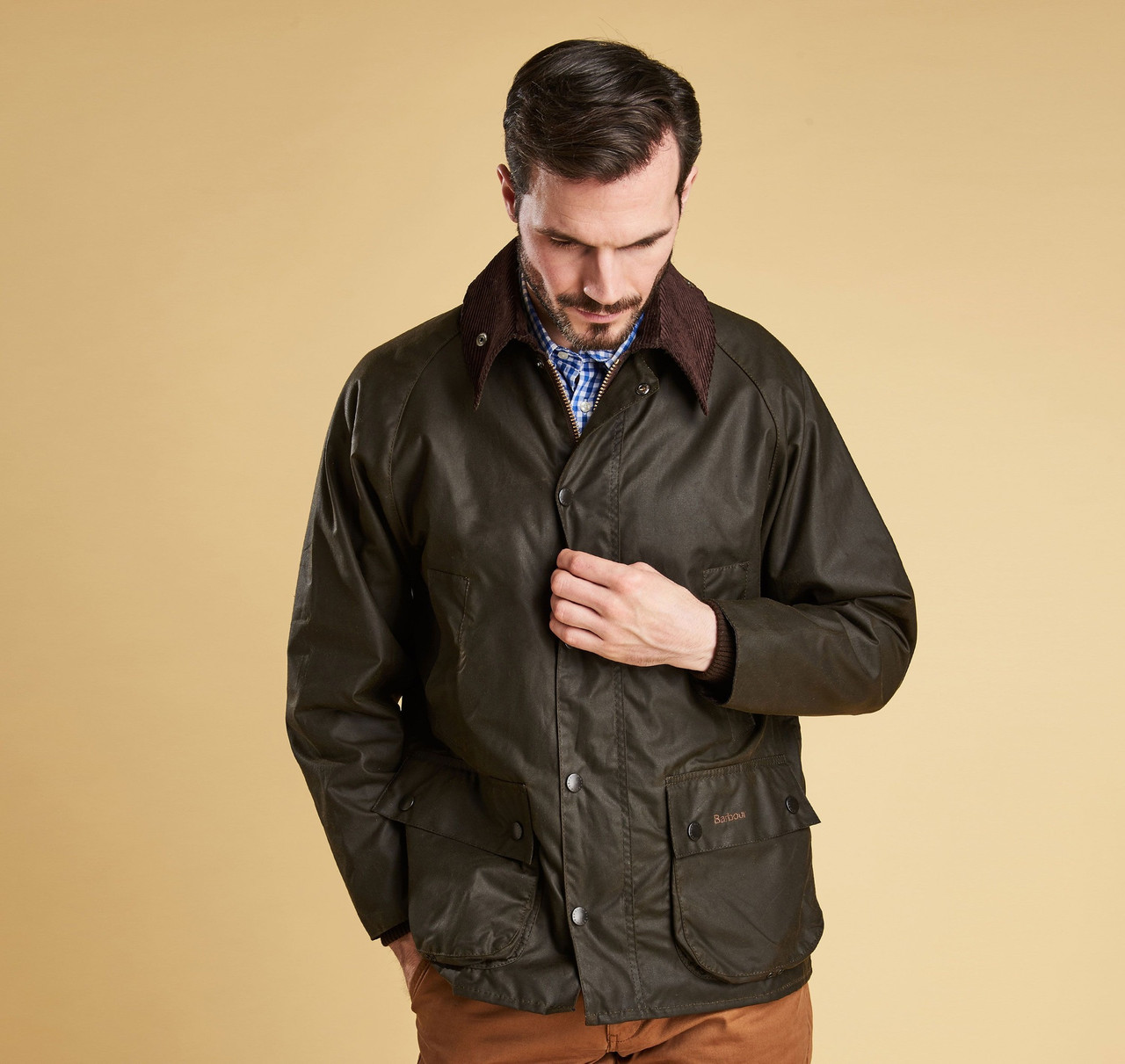 Barbour Classic Bedale Wax Jacket - Black Mingo