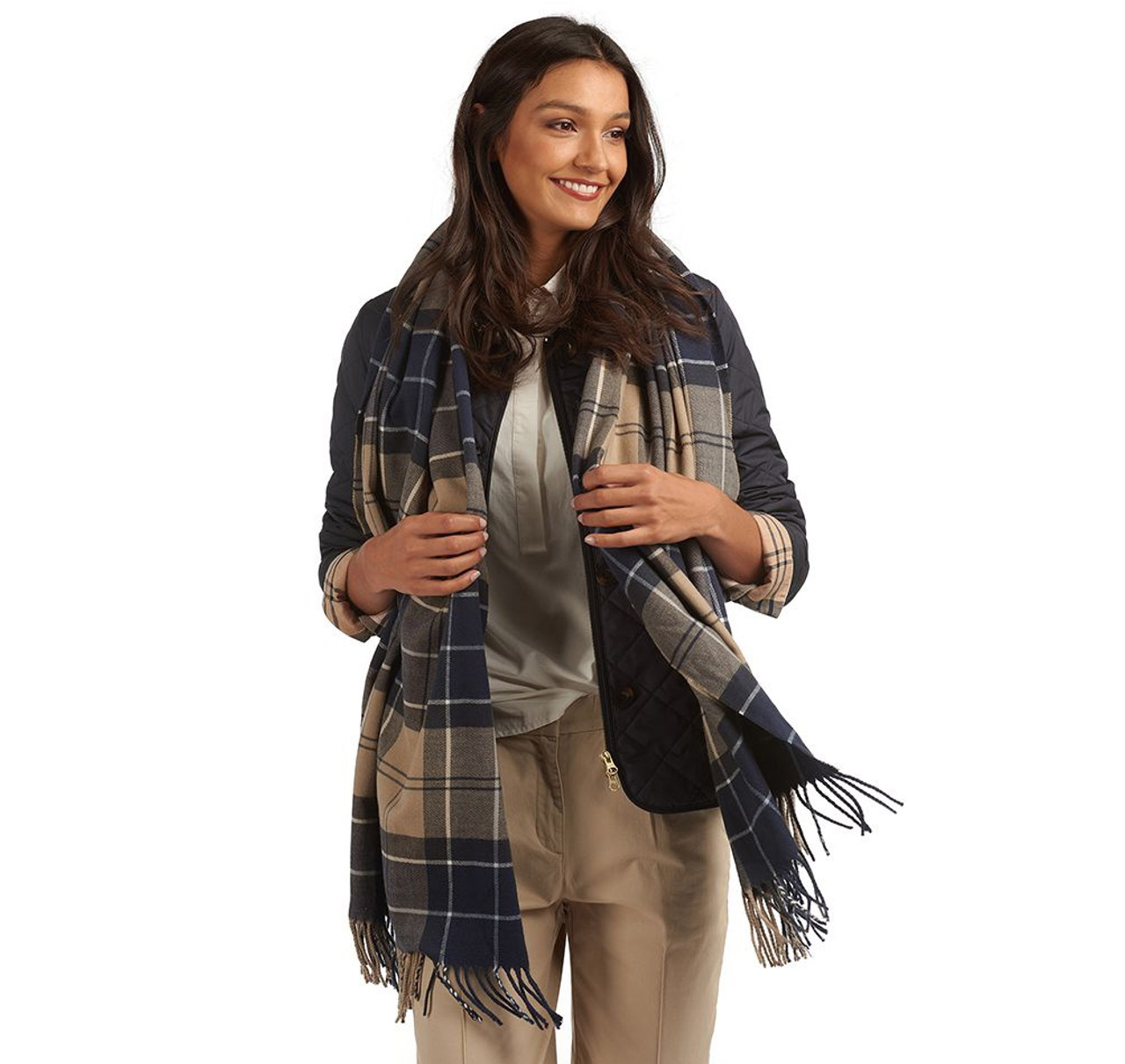 barbour tartan wrap