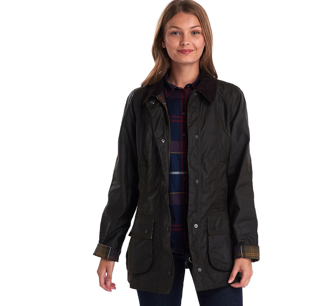 Barbour Classic Beadnell Wax Jacket - Black Mingo