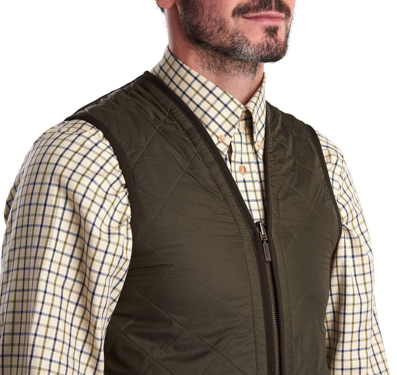 Barbour Polarquilt Waistcoat/Zip-In Liner - Black Mingo