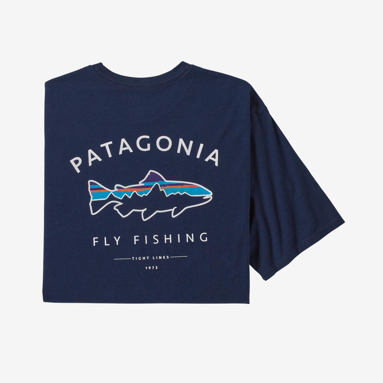 Patagonia Mens Framed Fitz Roy Trout Organic Tshirt Back - Duranglers Fly  Fishing Shop & Guides