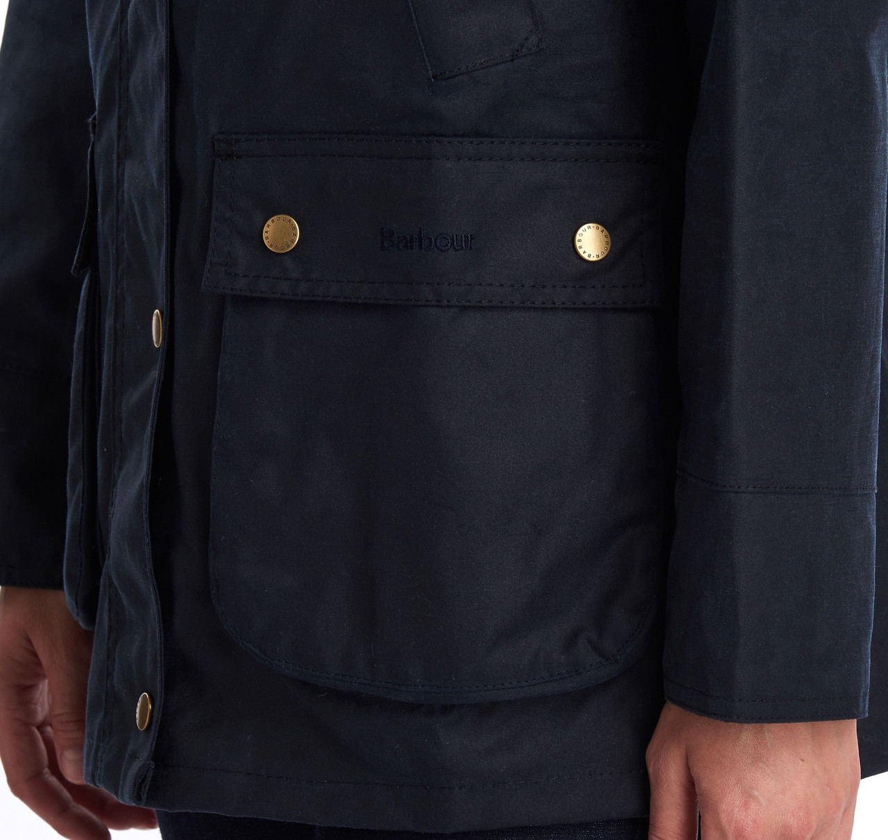 Barbour Acorn Waxed Cotton Jacket - Black Mingo