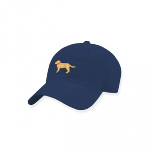 Yellow Lab Needlepoint Performance Hat - Navy Yellow Lab Needlepoint Performance Hat - Navy