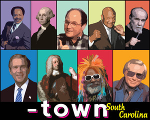 Faces of George Sticker