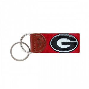 University of Georgia Needlepoint Key Fob - Red University of Georgia Needlepoint Key Fob - Red