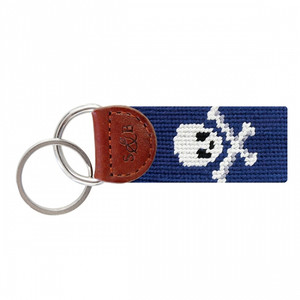 Jolly Roger Needlepoint Key Fob - Navy Jolly Roger Needlepoint Key Fob - Navy