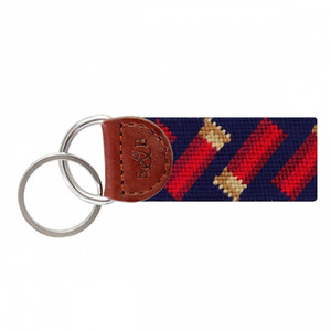 Shotshells Needlepoint Key Fob - Dark Navy Shotshells Needlepoint Key Fob - Dark Navy