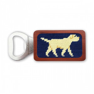 Yellow Lab Walking Needlepoint Bottle Opener Yellow Lab Walking Needlepoint Bottle Opener