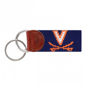 University of Virginia Needlepoint Key Fob - Navy University of Virginia Needlepoint Key Fob - Navy