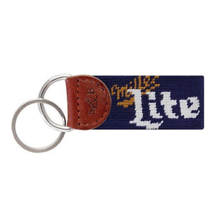 Miller Lite Needlepoint Key Fob Miller Lite Needlepoint Key Fob