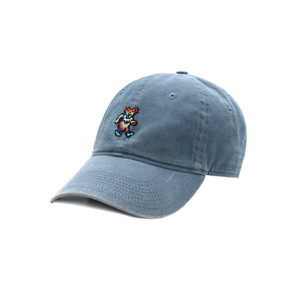 Dancing Bear Tie Dye Needlepoint Hat - Steel Blue