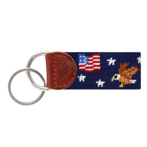 Americana Pattern Key Fob (Dark Navy) Americana Pattern Key Fob (Dark Navy)