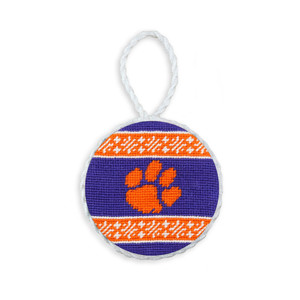 Clemson Fairisle Needlepoint Ornament Clemson Fairisle Needlepoint Ornament