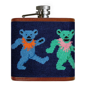 Dancing Bear Needlepoint Flask Dancing Bear Needlepoint Flask