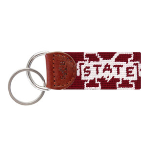 Mississippi State Needlepoint Key Fob Mississippi State Needlepoint Key Fob