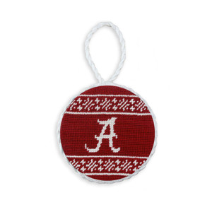 Alabama Fairisle Needlepoint Ornament