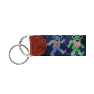 Dancing Bear Needlepoint Key Fob Dancing Bear Needlepoint Key Fob