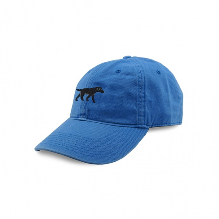 Black Lab Walking Needlepoint Hat - Royal