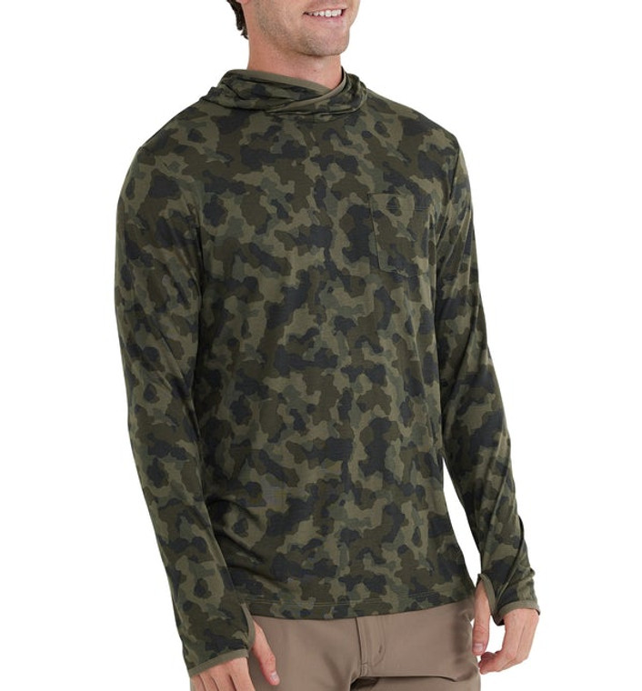 Men's Marshland Camo Bamboo Lightweight Hoodie