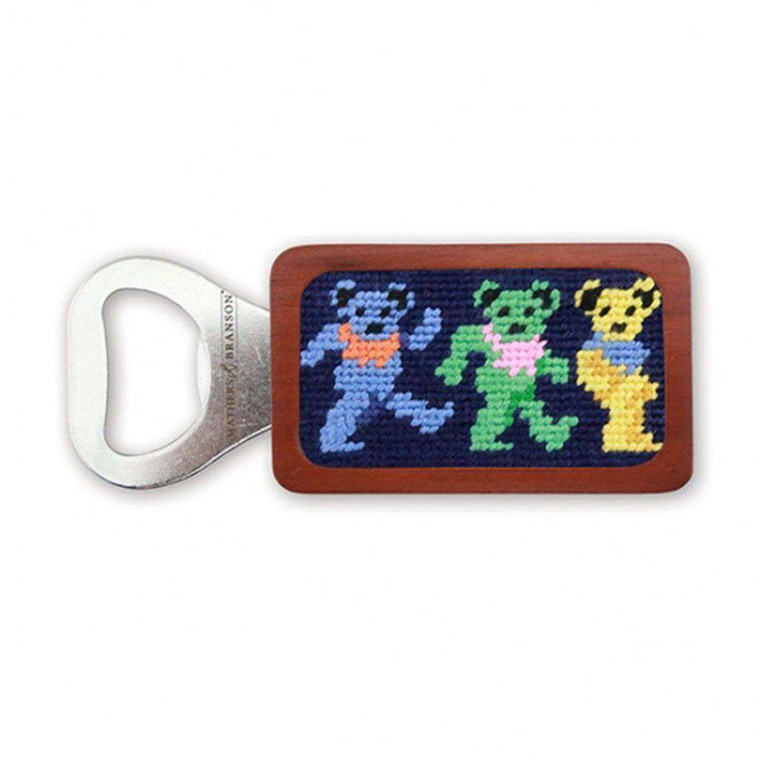 Dancing Bear Needlepoint Bottle Opener