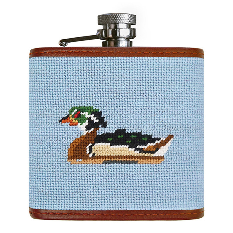 Duck Decoys Needlepoint Flask