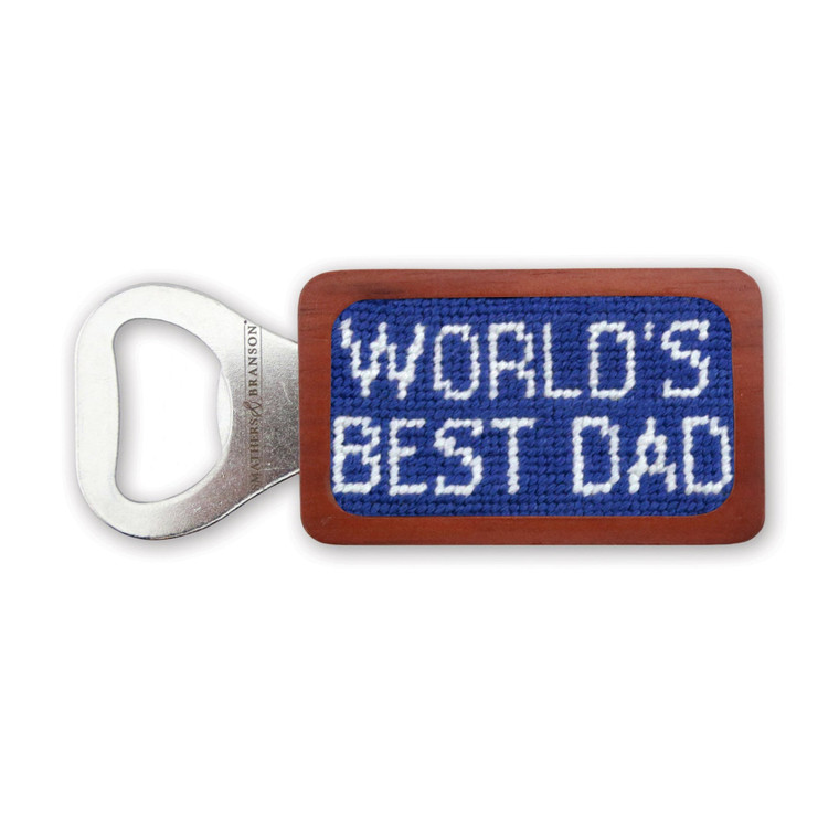 World's Best Dad Needlepoint Bottle Opener