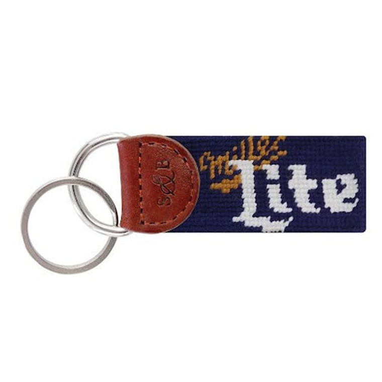 Miller Lite Needlepoint Key Fob