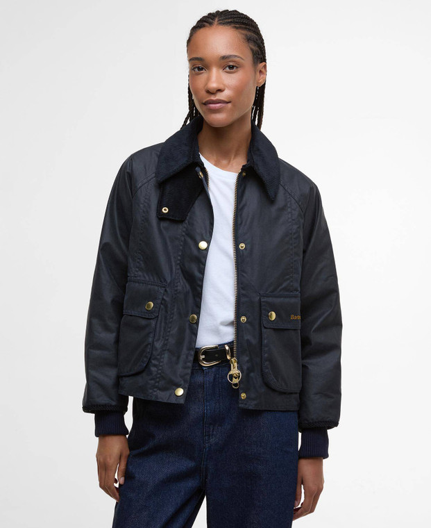 Barbour Cropped Beadnell Waxed Jacket