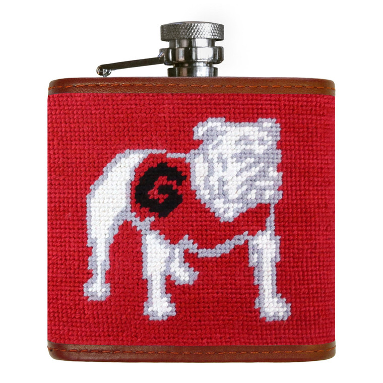 University of Georgia Needlepoint Flask (Red)