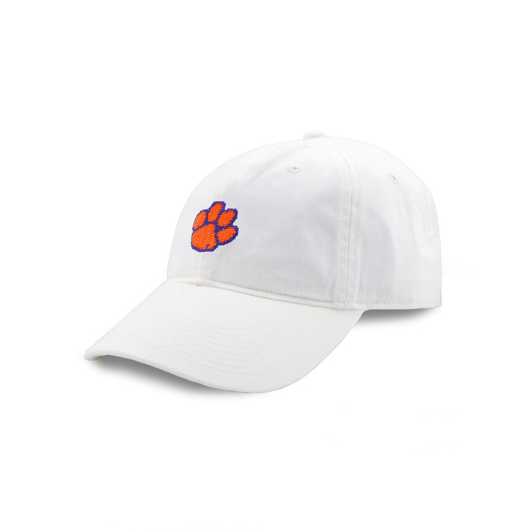 Clemson Needlepoint Hat (White)