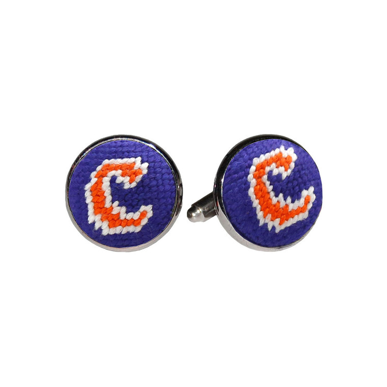 Clemson Needlepoint Cufflinks