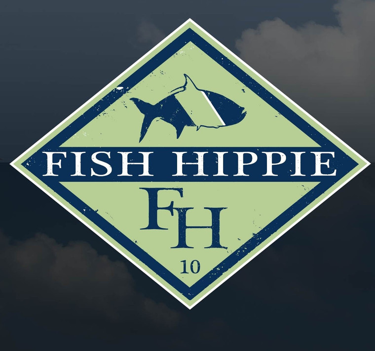 Fish Hippie Diamond Decal