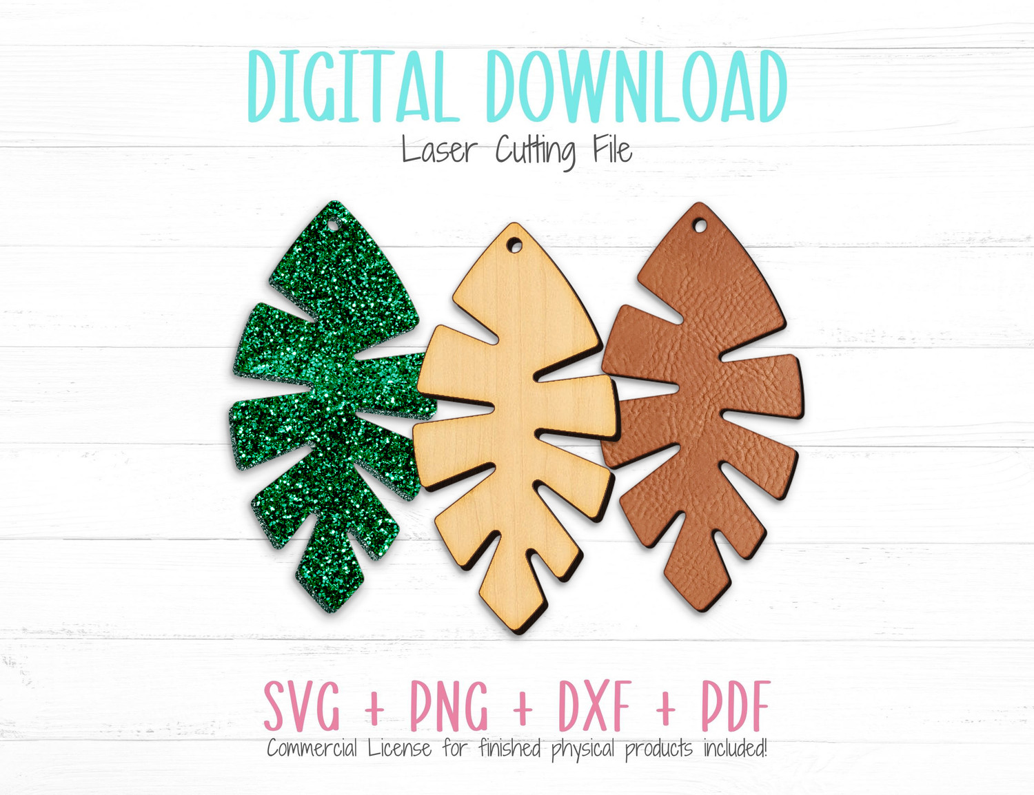 LEAVES Bracelet Earrings Necklace Set - SVG / PDF / DXF – DuperCut