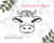 Cow with Flower Crown SVG, Commercial Use SVG, Laser Engraving, T-Shirt Design, Laser Files, svg file for cricut, svg, png, jpg