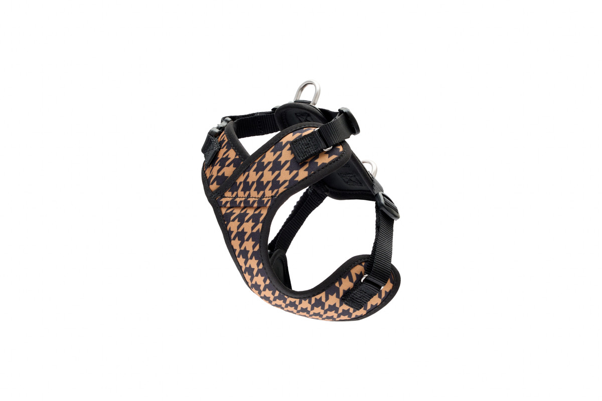 Petite Explorer Harness - Houndstooth Toffee