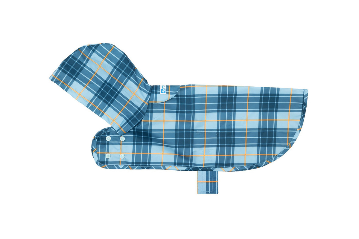 Packable Rain Poncho - Blue Plaid