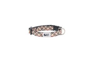 Petite Clip Collar - Tan Tartan