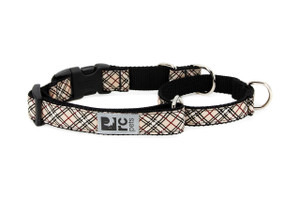 Easy Clip Web Training Collar - Tan Tartan