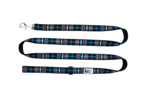 Dog Leash - Black Twill Plaid