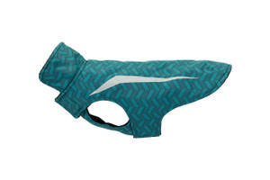 Shasta Coat - Dark Teal Chevron