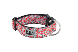 Wide Clip Collar - Rebel Red