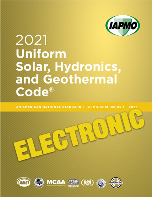 2021 Uniform Solar, Hydronics and Geothermal Code eBook