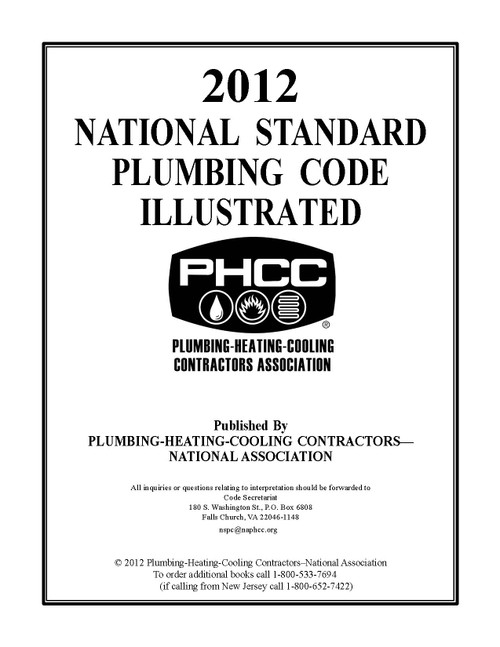 Code Book Products - National Standard Plumbing Code - Page 1
