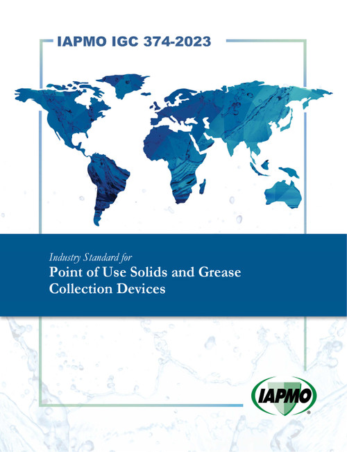 IAPMO IGC 374-2023 Point of use Solids and Grease Collection Devices