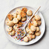 Cupcake Cookies overhead with sprinkles on plate